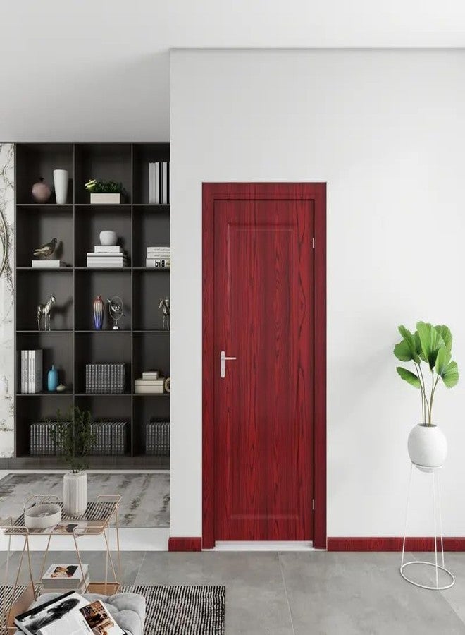 صن بيرد ورق جدران فينيل لاصق مقاوم للماء بنقشة الخشب من صن بيرد، مناسب لتجديد الخزائن والأثاث القديم، ورق لاصق لخزائن المطبخ والأبواب (بني داكن، 24 بوصة × 1 متر - عبوة من قطعتين) - Image 3